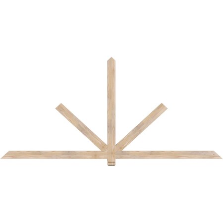 Ekena Millwork Kennewick Smooth Timber Gable Bracket, Douglas Fir, 96"W x 44"H x 1 1/2"D x 3 1/2"F, 11/12 Pitch GBW096X44X0204KEN00SDF